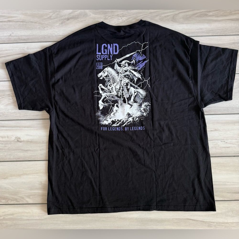 LGND Supply Co Skeleton Rider Tee Black 3XL NWT